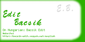 edit bacsik business card